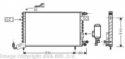 AVA QUALITY COOLING vw5142 -  Конденсатор, кондиционер